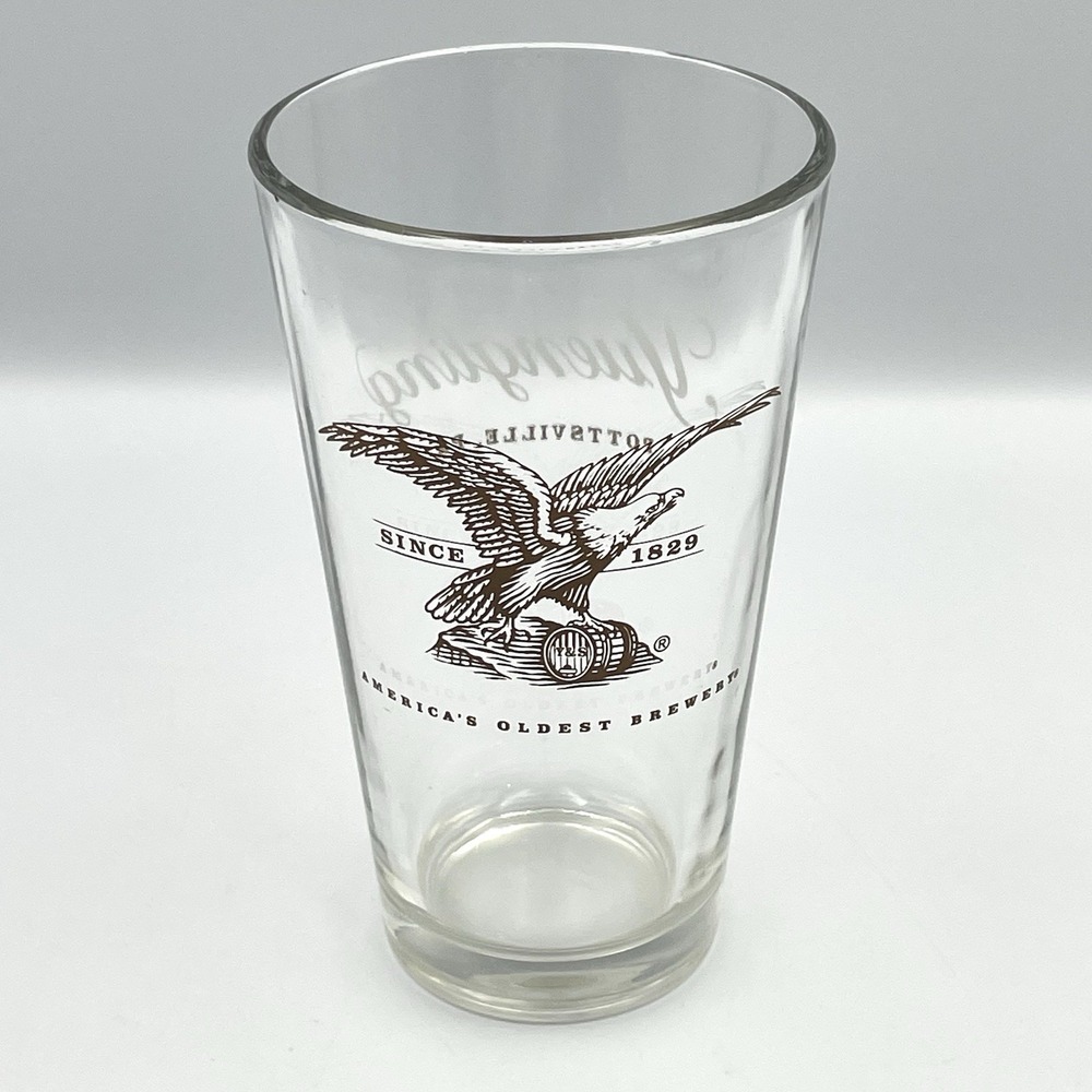 Yuengling Beer Pint Glass Eagle Logo Pottsville PA 6" "America's Oldest Brewery"